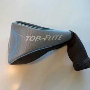 Top Flite Golf Driver Head Cover Headcover Silver Gray Blue
